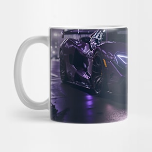 Chicago Night Ride Purple Sports Car Mug